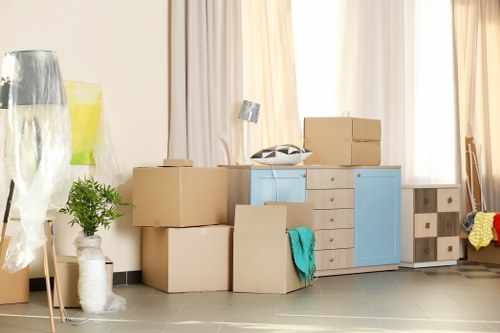 Removal team using safety procedures during a Streatham move