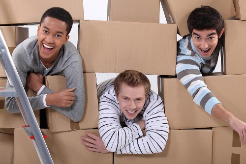 Packed household items ready for house removals in Streatham