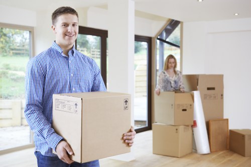 Removal team confirming a booking and moving schedule