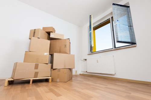Preparing boxes and belongings before moving day in Streatham