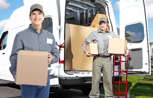 Removal van loading support for a Streatham moving day