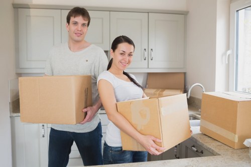 Office relocation team handling desks and files for a Streatham company